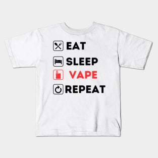 Vape Eat Sleep Repeat Kids T-Shirt